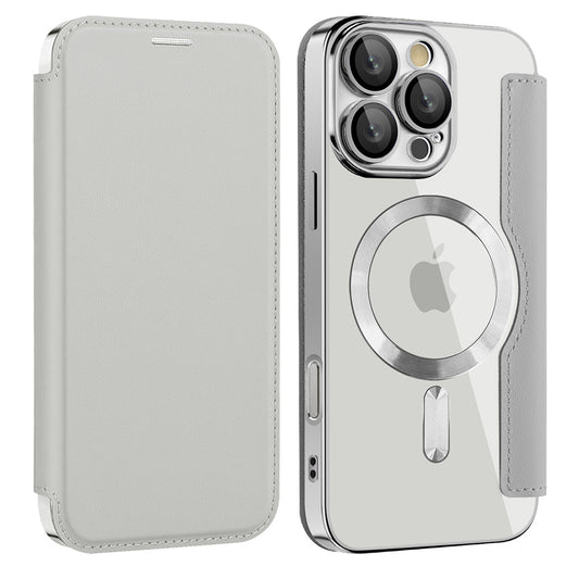 Capa MagSafe para Samsung Galaxy A17 5G, Techsuit, SmartMag Book, Cinzento