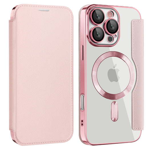 Capa MagSafe para Samsung Galaxy A17 5G, Techsuit, SmartMag Book, Rosa