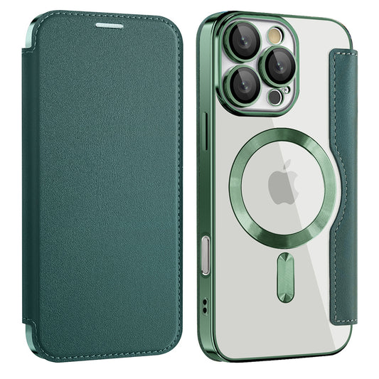 Capa MagSafe para Samsung Galaxy A17 5G, Techsuit, SmartMag Book, Verde