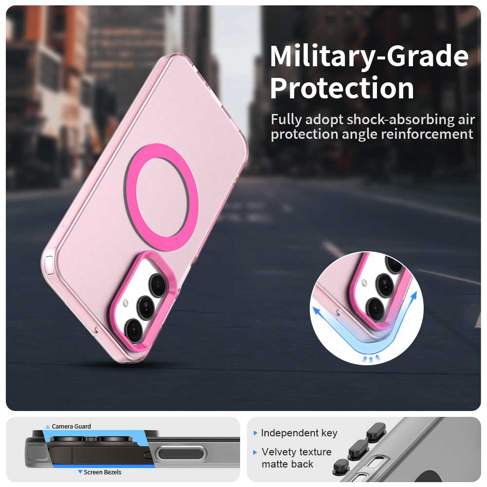 Capa MagSafe para Samsung Galaxy A25 A256, Techsuit, CandyCase, Rosa
