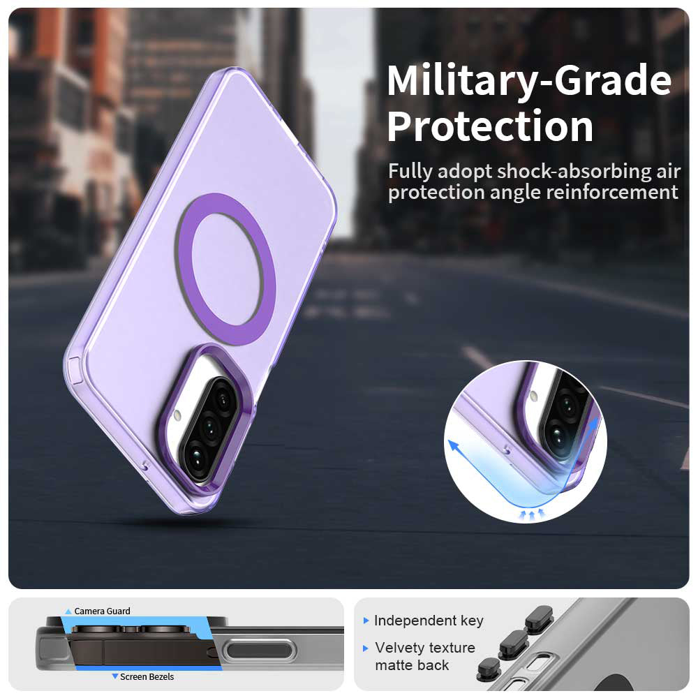 Capa MagSafe para Samsung Galaxy A26 A266, Techsuit, CandyCase, Roxo