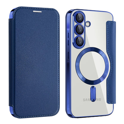 Capa MagSafe para Samsung Galaxy A26 A266, Techsuit, SmartMag Book, Azul