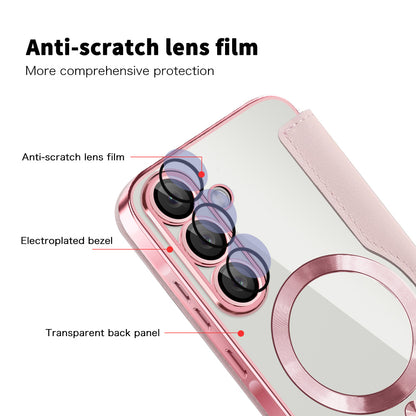 Capa MagSafe para Samsung Galaxy A26 A266, Techsuit, SmartMag Book, Rosa