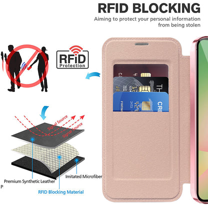 Capa MagSafe para Samsung Galaxy A26 A266, Techsuit, SmartMag Book, Rosa