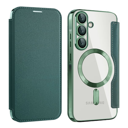 Capa MagSafe para Samsung Galaxy A26 A266, Techsuit, SmartMag Book, Verde