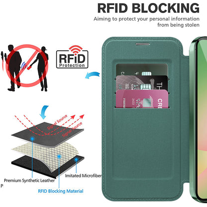 Capa MagSafe para Samsung Galaxy A26 A266, Techsuit, SmartMag Book, Verde