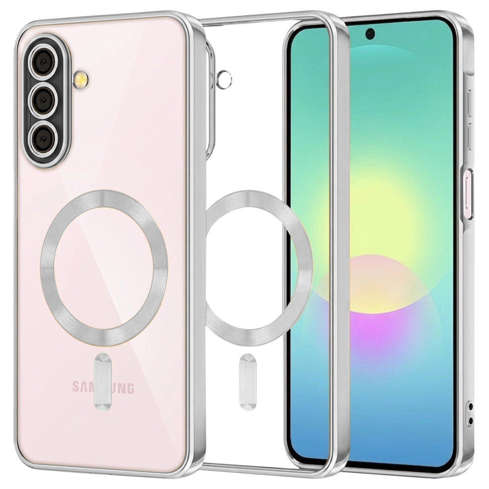 Capa MagSafe para Samsung Galaxy A27 5G, Techsuit, Luxury Crystal, Prateada