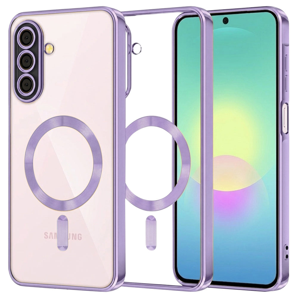 Capa MagSafe para Samsung Galaxy A27 5G, Techsuit, Luxury Crystal, Roxo Claro