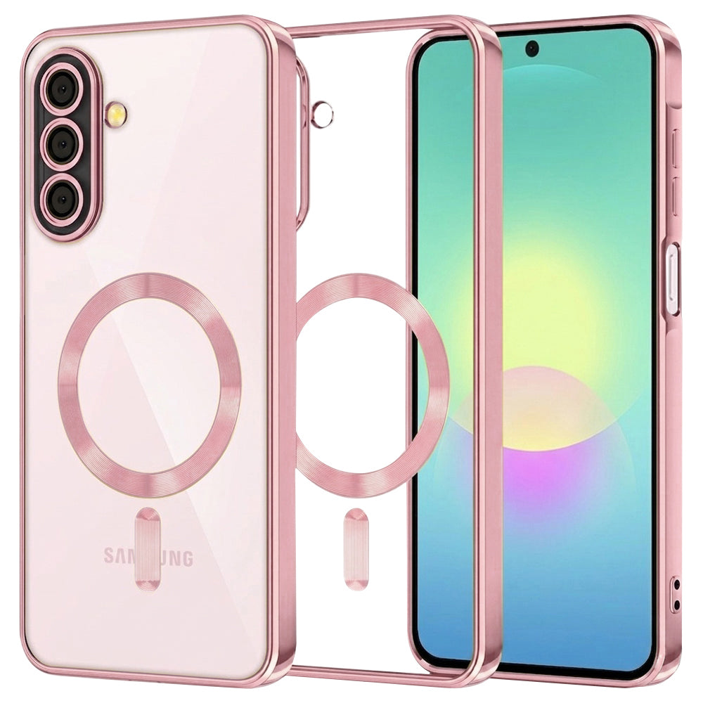 Capa MagSafe para Samsung Galaxy A27 5G, Techsuit, Luxury Crystal, Rosa