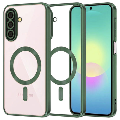 Capa MagSafe para Samsung Galaxy A27 5G, Techsuit, Luxury Crystal, Verde Escuro