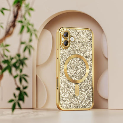 Capa MagSafe para Samsung Galaxy A27 5G, Techsuit, Luxury Glitter, Dourada