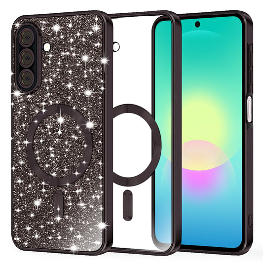 Capa MagSafe para Samsung Galaxy A27 5G, Techsuit, Luxury Glitter, Preta