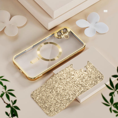 Capa MagSafe para Samsung Galaxy A27 5G, Techsuit, Luxury Glitter, Verde Claro