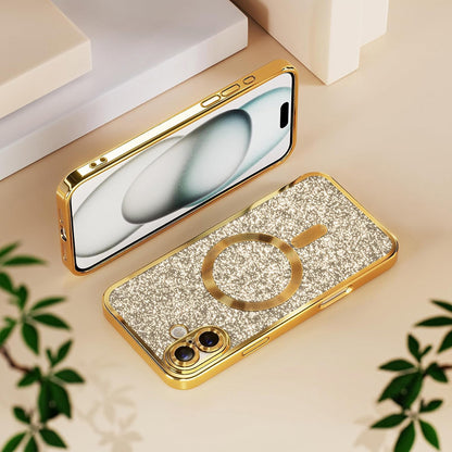 Capa MagSafe para Samsung Galaxy A27 5G, Techsuit, Luxury Glitter, Verde Claro