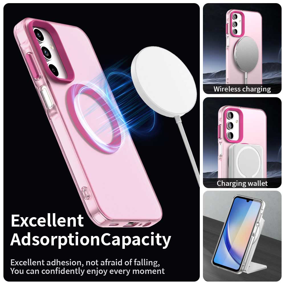 Capa MagSafe para Samsung Galaxy A35 5G A356, Techsuit, CandyCase, Rosa