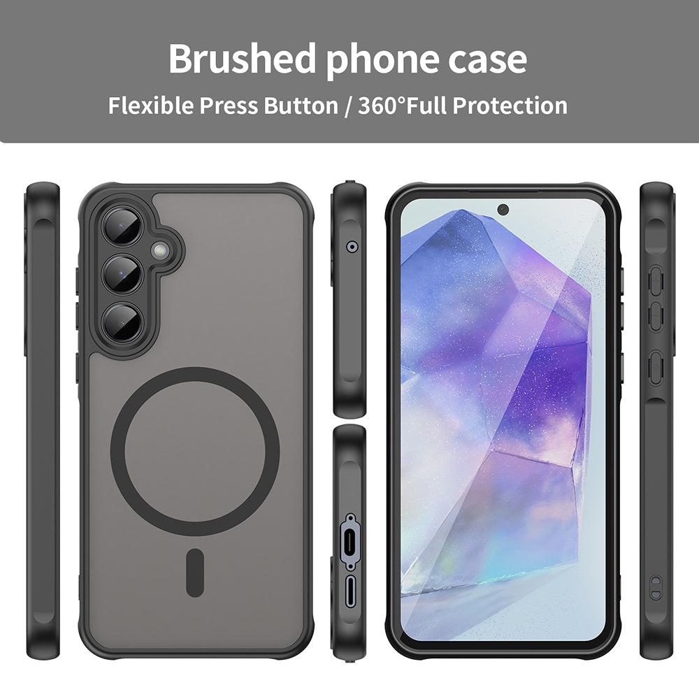 Capa MagSafe para Samsung Galaxy A35 5G A356, Techsuit, HaloFrost II, Preta