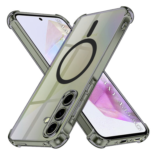 Capa MagSafe para Samsung Galaxy A35 5G A356, Techsuit, Transparente Antichoque, Fumada
