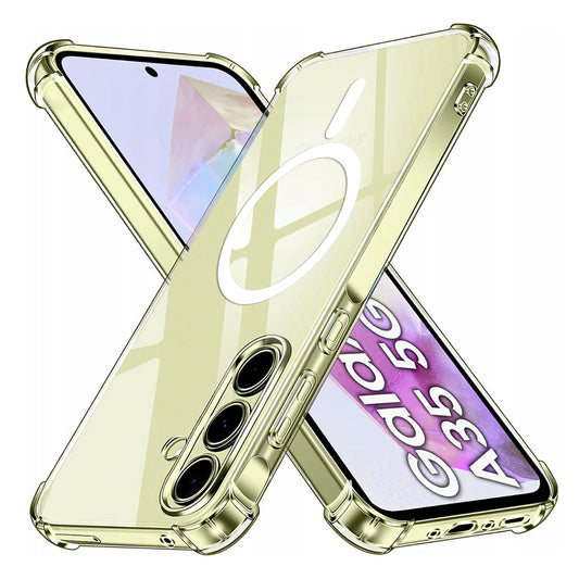 Capa MagSafe para Samsung Galaxy A35 5G A356, Techsuit, à prova de choques, Transparente