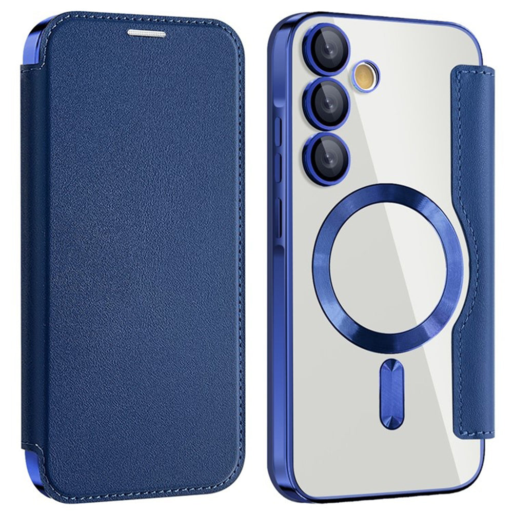 Capa MagSafe para Samsung Galaxy A35 5G A356, Techsuit, SmartMag Book, Azul