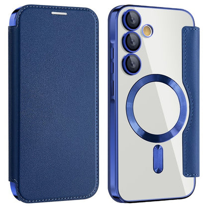 Capa MagSafe para Samsung Galaxy A35 5G A356, Techsuit, SmartMag Book, Azul