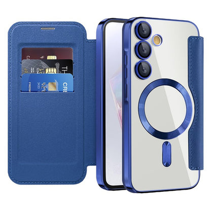 Capa MagSafe para Samsung Galaxy A35 5G A356, Techsuit, SmartMag Book, Azul