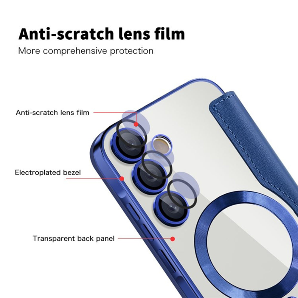 Capa MagSafe para Samsung Galaxy A35 5G A356, Techsuit, SmartMag Book, Azul