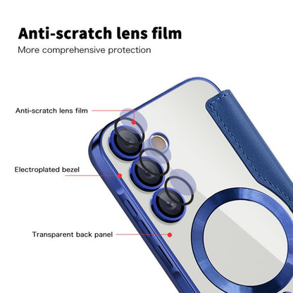 Capa MagSafe para Samsung Galaxy A35 5G A356, Techsuit, SmartMag Book, Azul