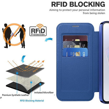 Capa MagSafe para Samsung Galaxy A35 5G A356, Techsuit, SmartMag Book, Azul