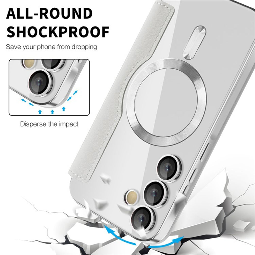 MagSafe Case for Samsung Galaxy A35 5G A356, Techsuit, SmartMag Book, Gray