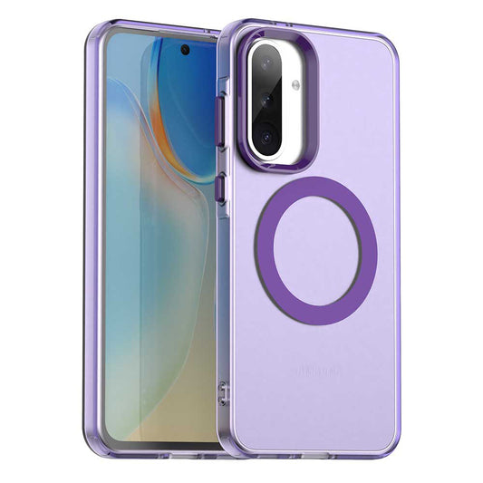 Capa MagSafe para Samsung Galaxy A36 A366, Techsuit, CandyCase, Roxo
