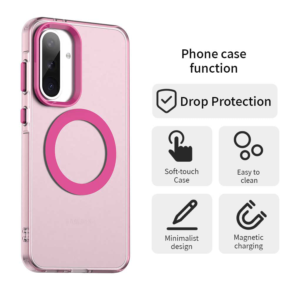 MagSafe Case for Samsung Galaxy A36 A366, Techsuit, CandyCase, Pink