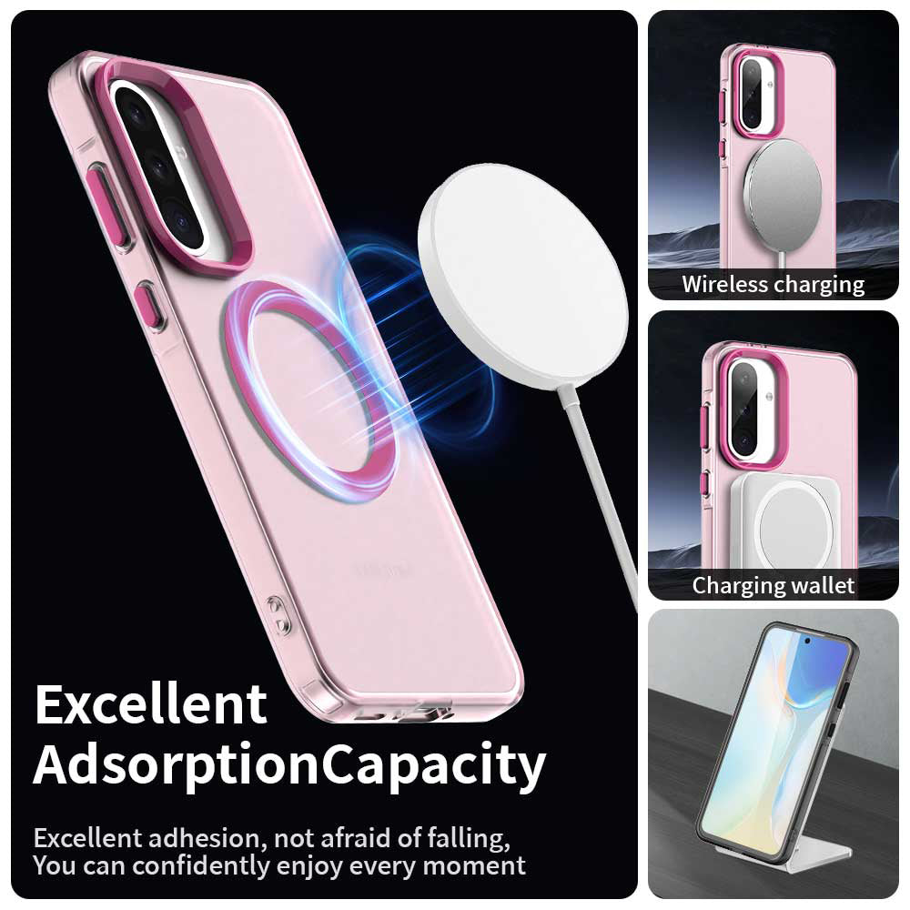 MagSafe Case for Samsung Galaxy A36 A366, Techsuit, CandyCase, Pink