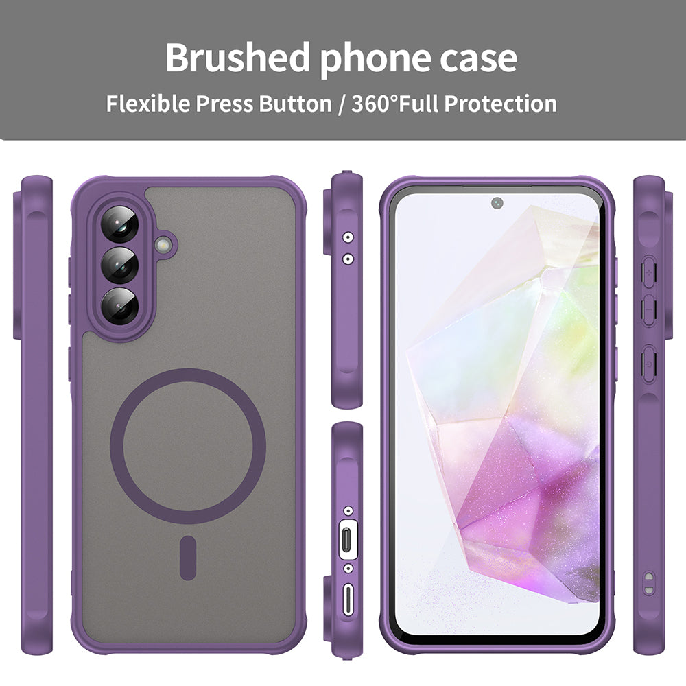 Capa MagSafe para Samsung Galaxy A36 A366, Techsuit, HaloFrost II, Roxo