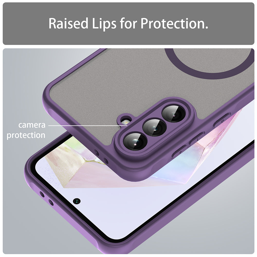 Capa MagSafe para Samsung Galaxy A36 A366, Techsuit, HaloFrost II, Roxo