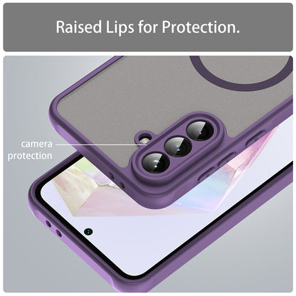 Capa MagSafe para Samsung Galaxy A36 A366, Techsuit, HaloFrost II, Roxo
