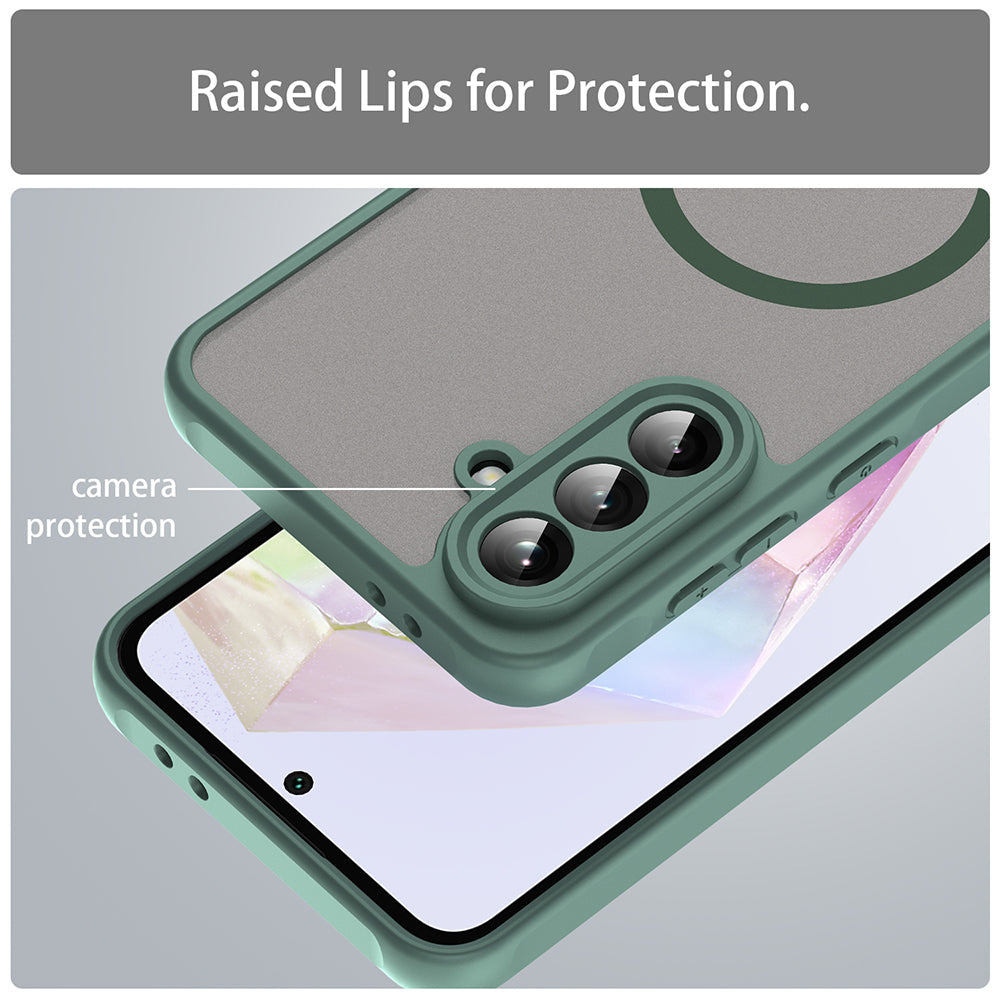 Capa MagSafe para Samsung Galaxy A36 A366, Techsuit, HaloFrost II, Verde