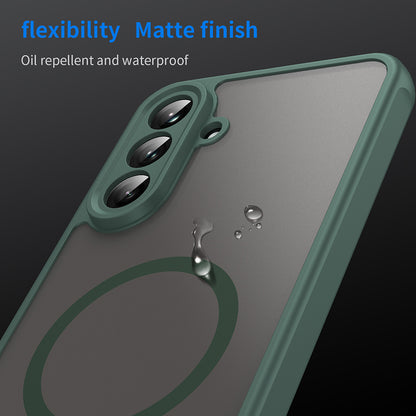 Capa MagSafe para Samsung Galaxy A36 A366, Techsuit, HaloFrost II, Verde