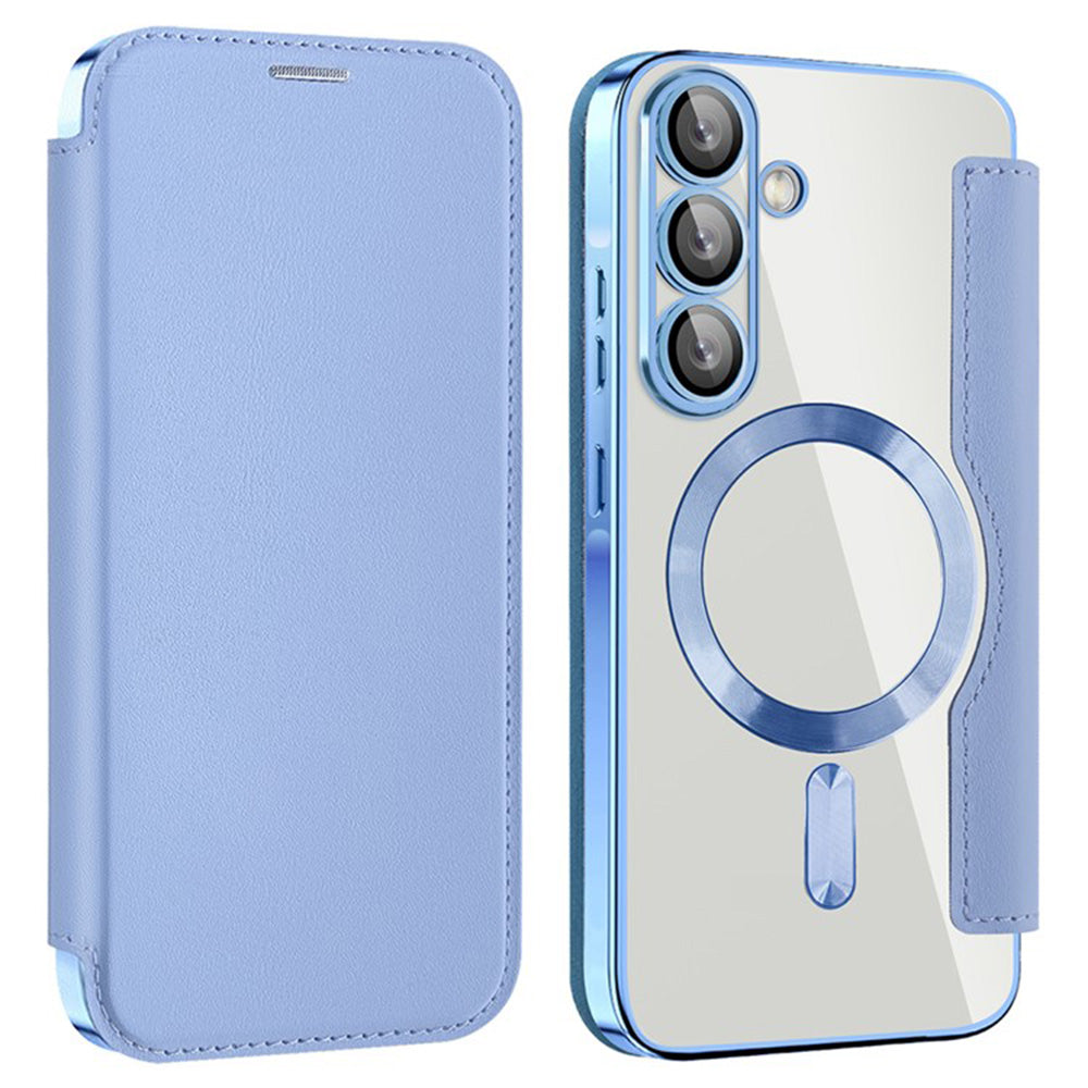 Capa MagSafe para Samsung Galaxy A36 A366, Techsuit, SmartMag Book, Azul