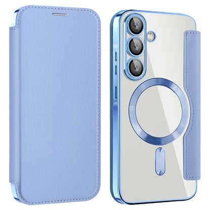 Capa MagSafe para Samsung Galaxy A36 A366, Techsuit, SmartMag Book, Azul
