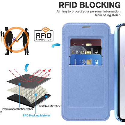 Capa MagSafe para Samsung Galaxy A36 A366, Techsuit, SmartMag Book, Azul