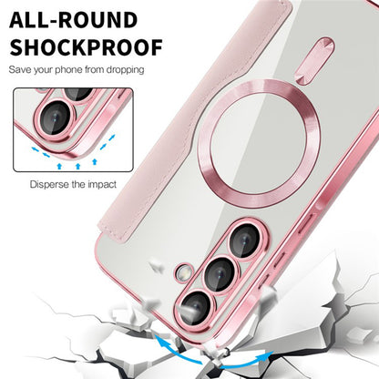 Capa MagSafe para Samsung Galaxy A36 A366, Techsuit, SmartMag Book, Rosa