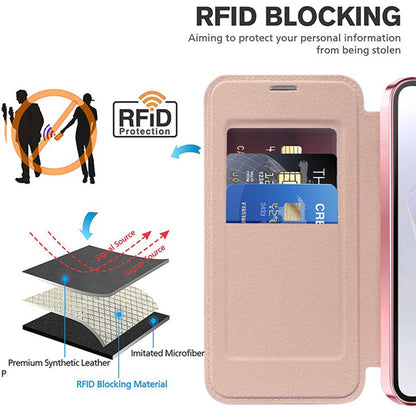 Capa MagSafe para Samsung Galaxy A36 A366, Techsuit, SmartMag Book, Rosa