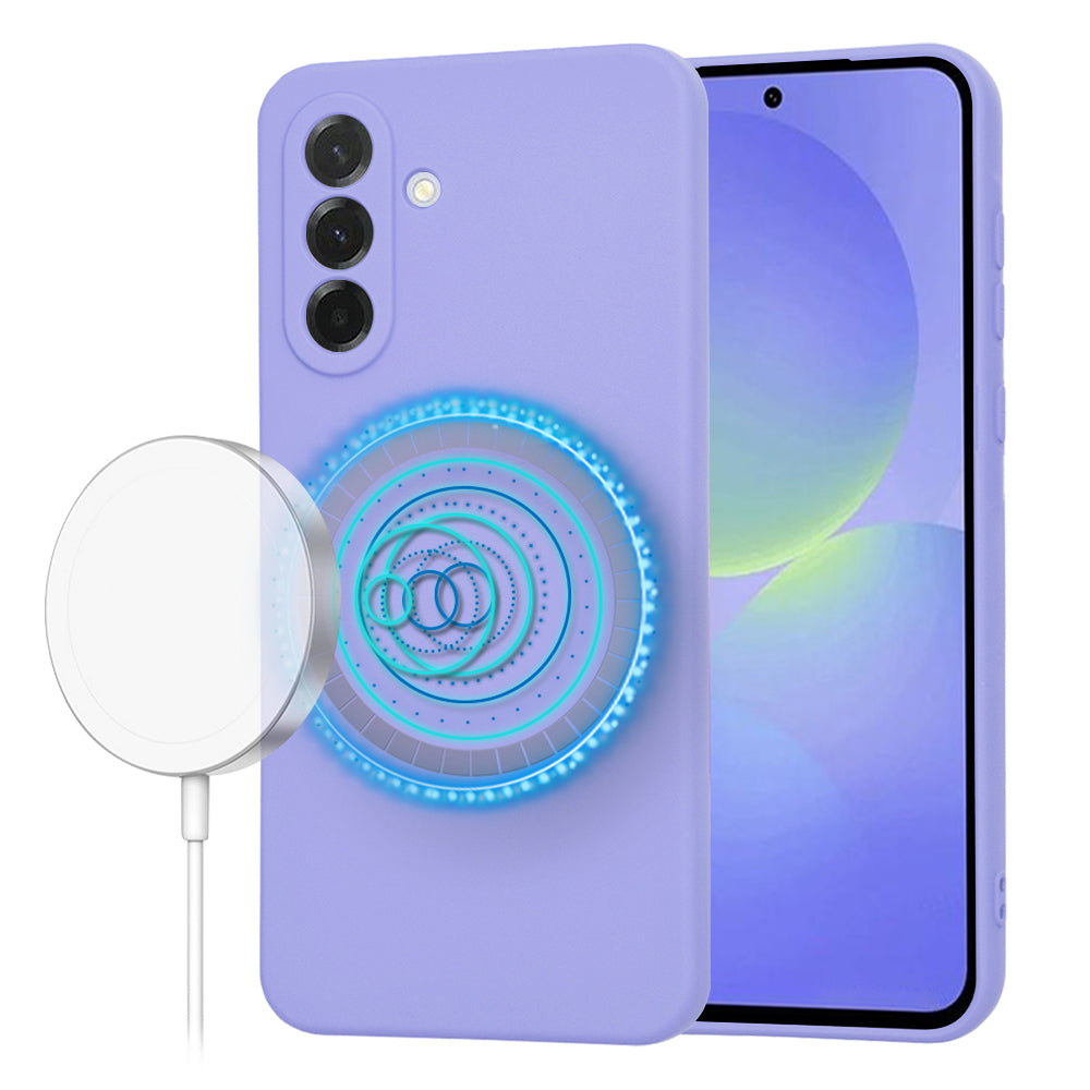 Capa MagSafe para Samsung Galaxy A36 A366, Techsuit, SoftFlex, Roxo Claro