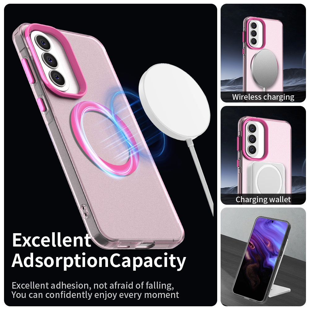 Capa MagSafe para Samsung Galaxy A37 5G, Techsuit, CandyCase, Rosa