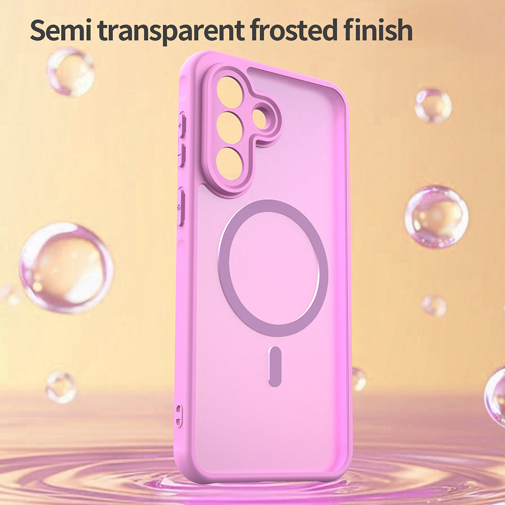 Capa MagSafe para Samsung Galaxy A37 5G, Techsuit, HaloFrost II, Rosa