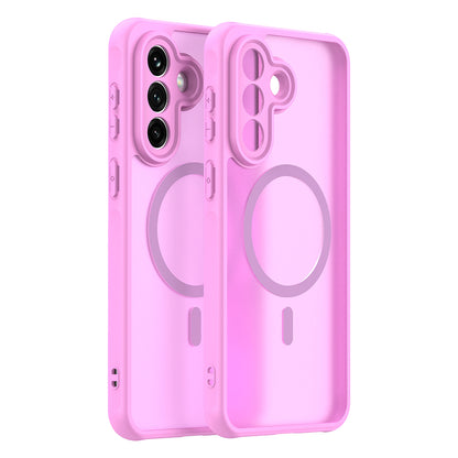 Capa MagSafe para Samsung Galaxy A37 5G, Techsuit, HaloFrost II, Rosa