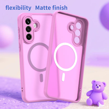 Capa MagSafe para Samsung Galaxy A37 5G, Techsuit, HaloFrost II, Rosa