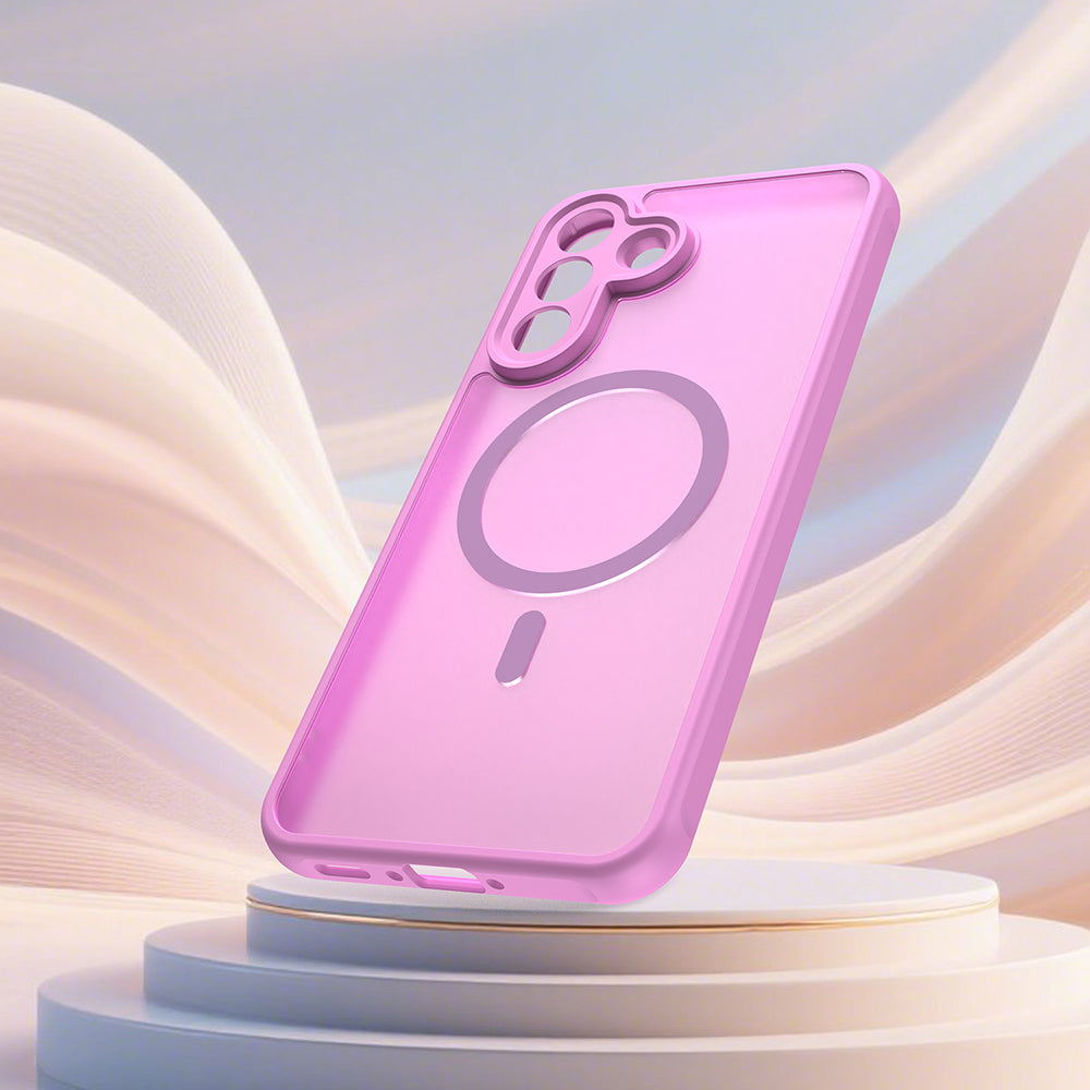Capa MagSafe para Samsung Galaxy A37 5G, Techsuit, HaloFrost II, Rosa