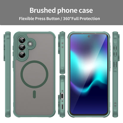 Capa MagSafe para Samsung Galaxy A37 5G, Techsuit, HaloFrost II, Verde
