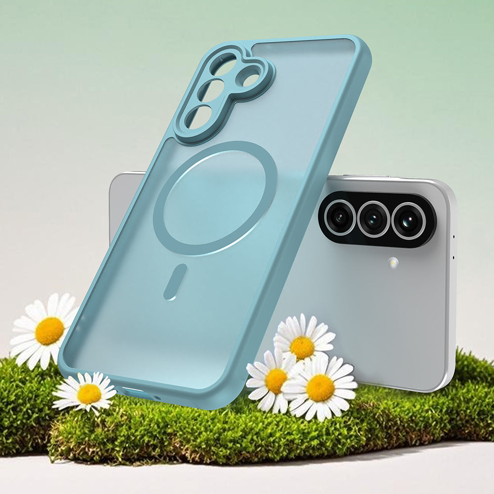Capa MagSafe para Samsung Galaxy A37 5G, Techsuit, HaloFrost II, Verde Claro